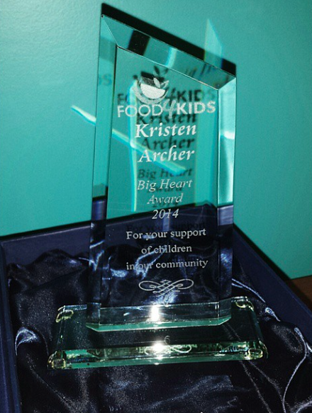 Food4Kids "Big Heart Award"