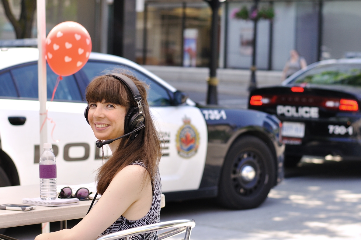 Kristin Archer in Gore Park. Photo by Lisa Vuyk