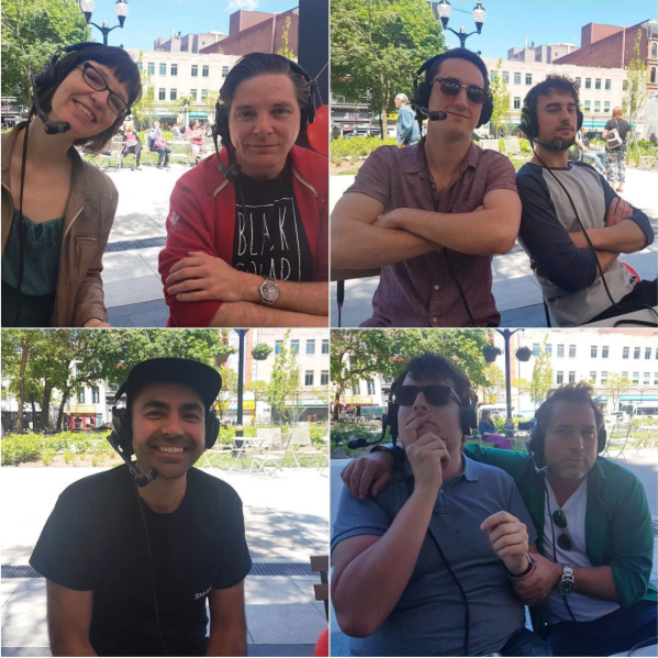 Hanna Bech and Rob Wolanski; Justin and Lorant of The Bandicoots, Tej Sandhu of Merit; Matthew Surina and Manolis Zontanos