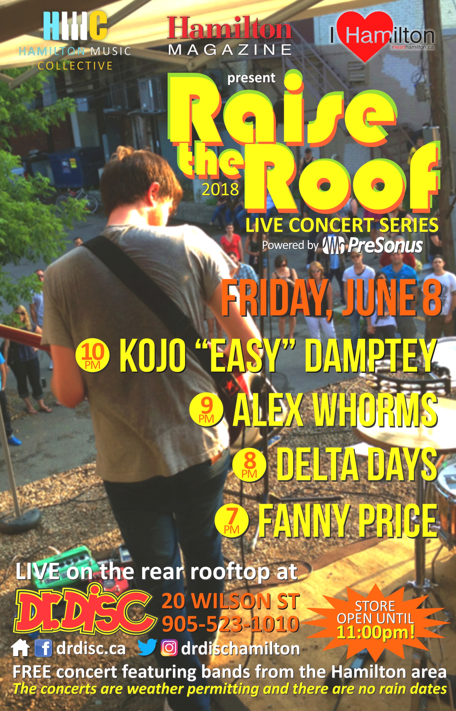 Raise the Roof - June 8 at Dr. Disc